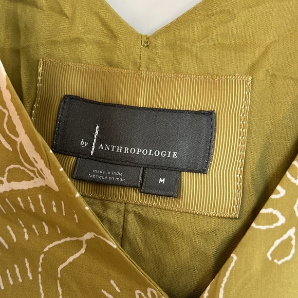 Anthropologie Long-Sleeve V-Neck Dress Multicolor Size M - Picture 10 of 13